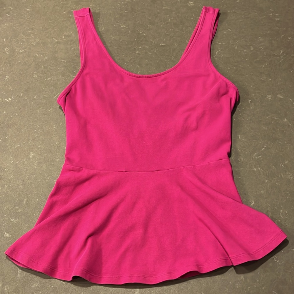 Express Sleeveless Peplum Top with Criss Cross Back Small